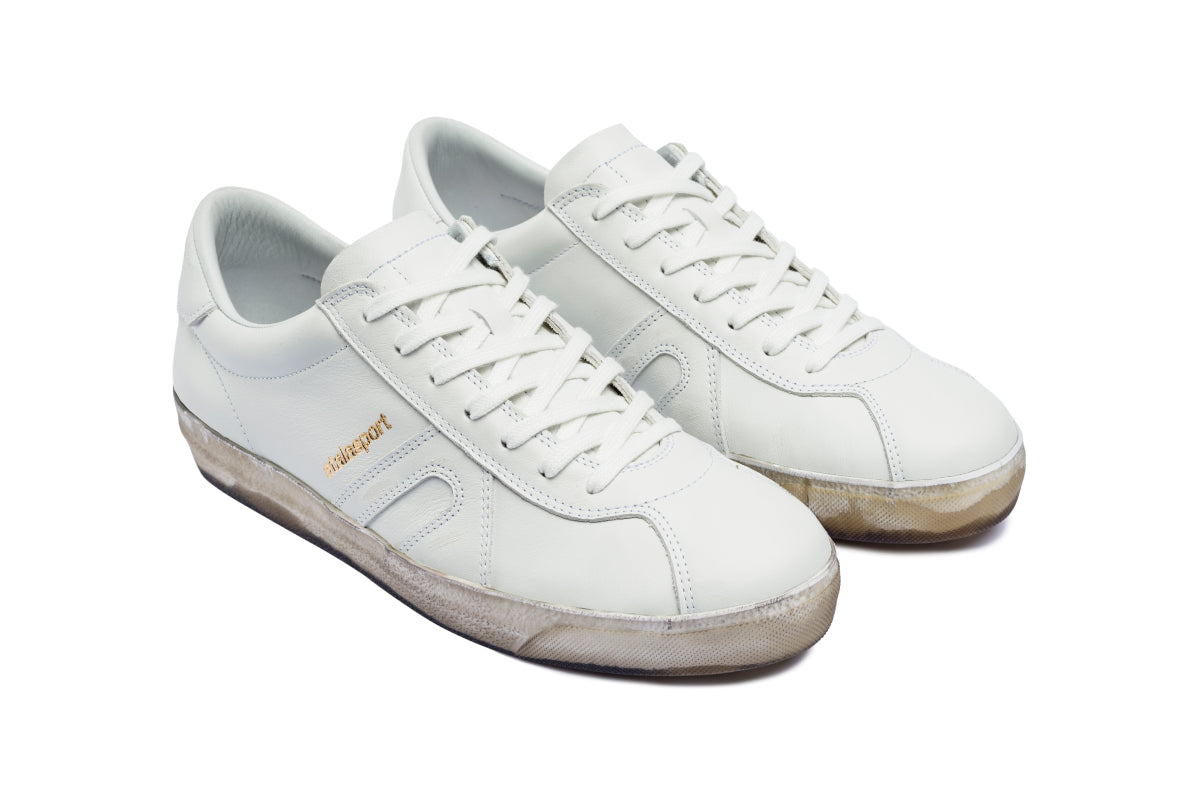 Star Leather - White Mono / Sand