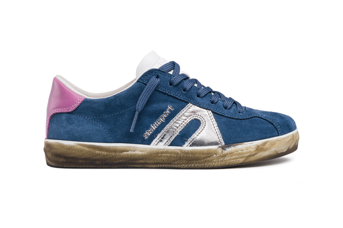 Italy Atala Sport Sneakers Star Suede W Oceania Silver