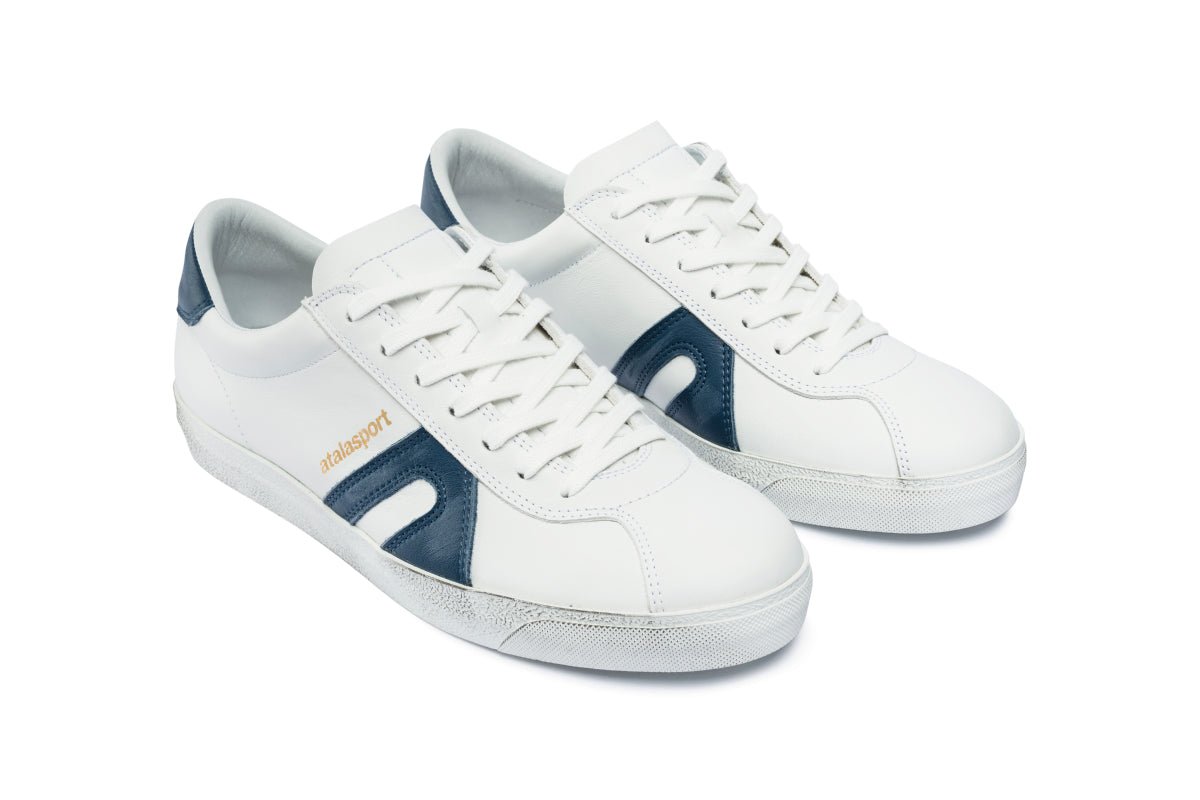 Star Leather - White / Blue Navy - atalasport