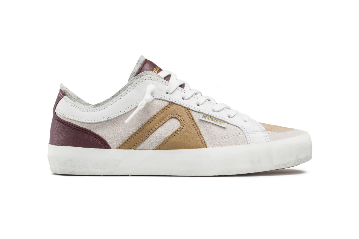 Time Suede - White / Bordeaux