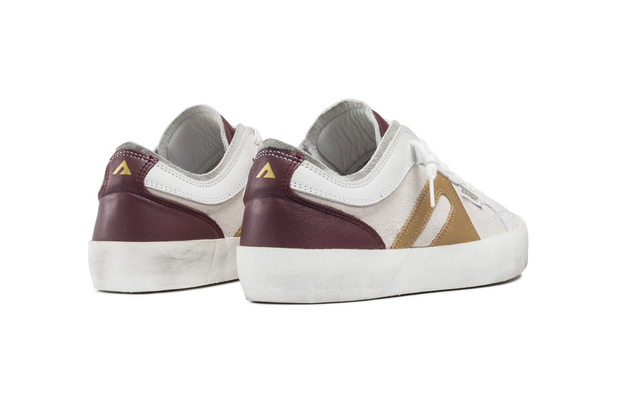 Time Suede - White / Bordeaux