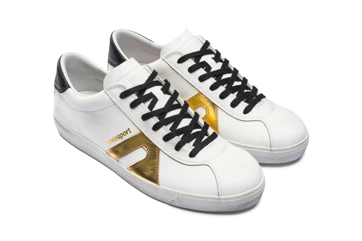 Cuero Estrella - Blanco / Oro &amp; Negro