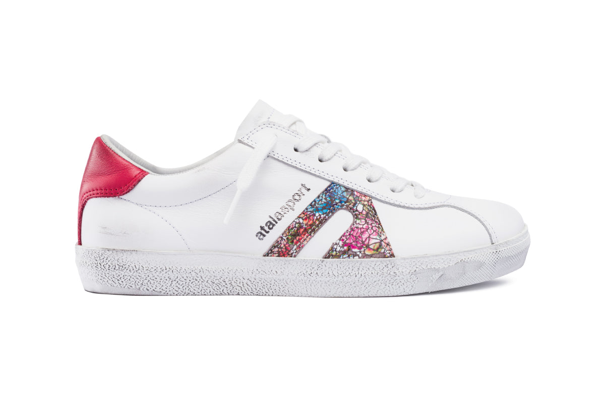 Star Leather W - White / Red &amp; Mosaic