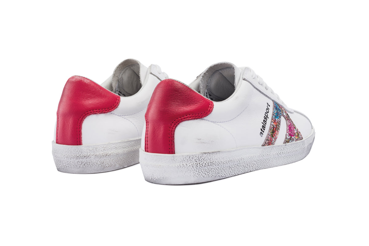 Star Leather W - White / Red &amp; Mosaic