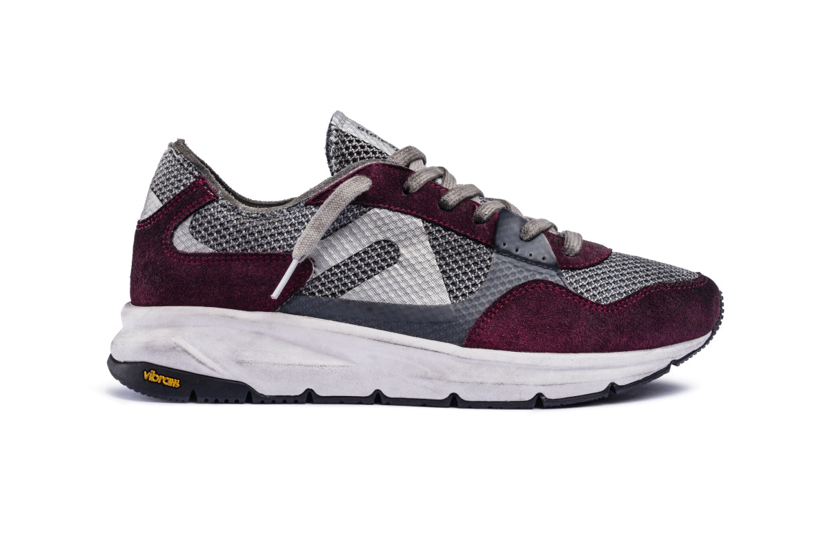 F300 Dirty Vibram - Dark Silver / Cherry