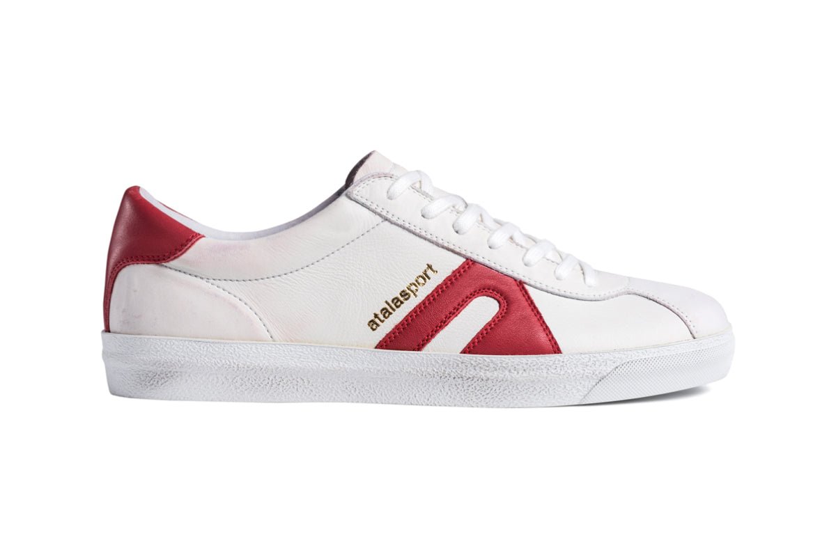 Star Leather - White / Ruby Red - atalasport